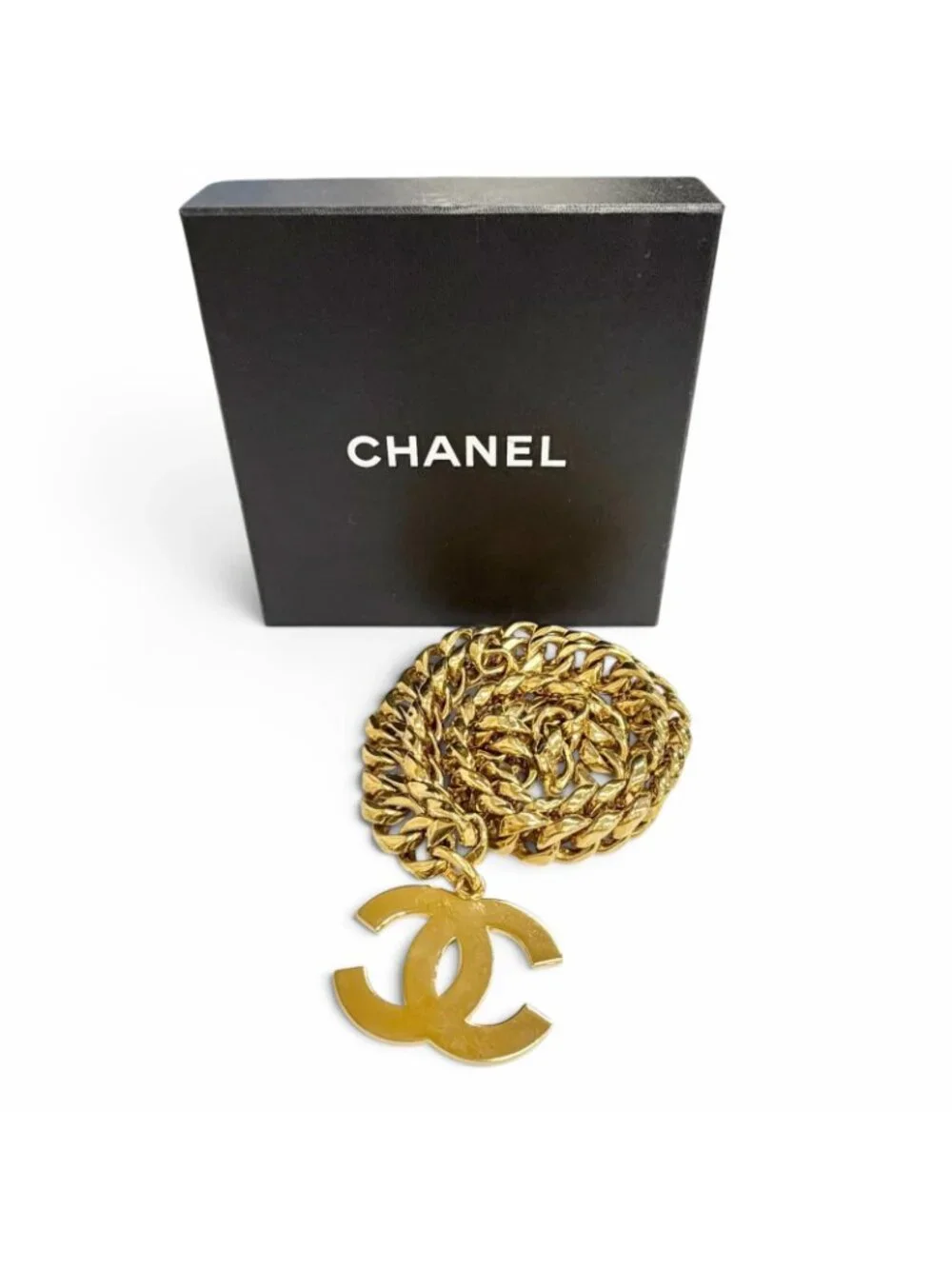Chanel Vintage 93A CC Logo Chain Belt Gold